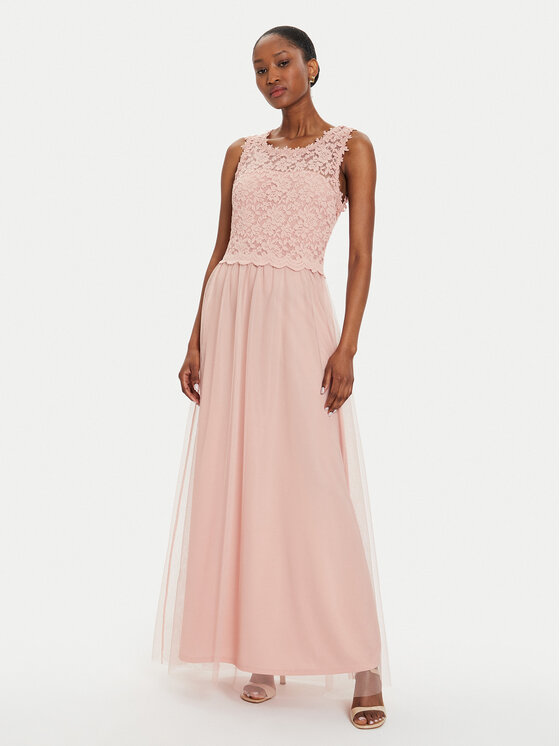 Vila Rochie de seară Lynnea 14052673 Bej Regular Fit