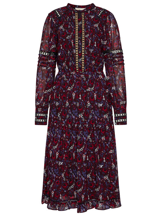 MICHAEL Michael Kors MICHAEL Michael Kors Повсякденна сукня Paisley Georgette and Lace Ruffled MF0800UFFS Кольоровий Regular Fit