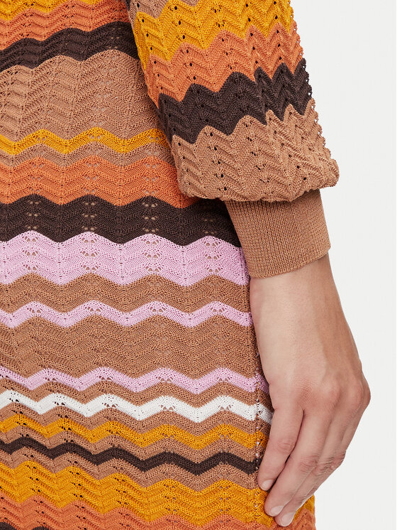 Guess Guess Úpletové šaty W4YK90 Z3GC0 Oranžová Regular Fit