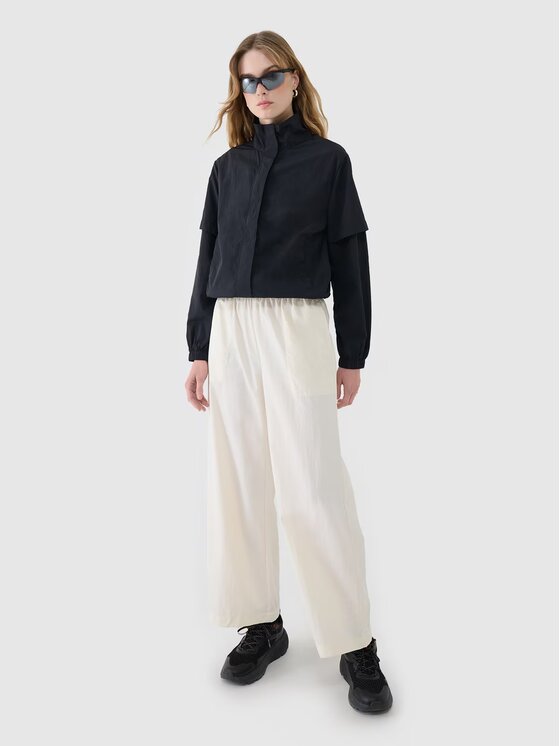 4F 4F Prechodná bunda 4FWSS25TJACF190-20S Čierna Oversize