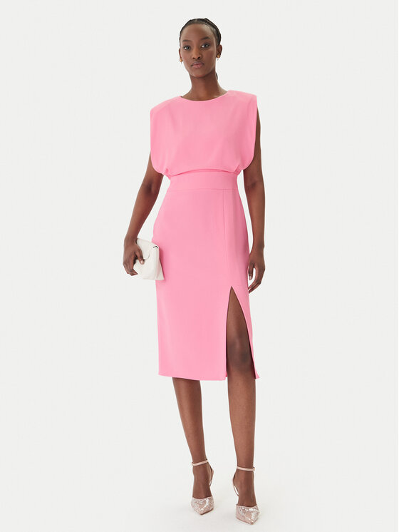 Rinascimento Rinascimento Sukienka koktajlowa CFC0127570003 Różowy Slim Fit