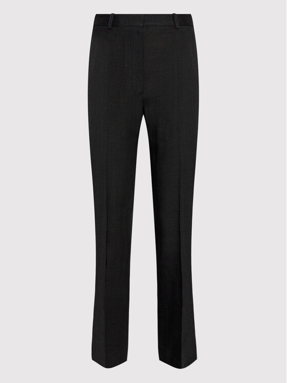 Victoria Victoria Beckham Pantaloni din material 1322WTR003728B Negru Regular Fit 1322WTR003728B imagine noua