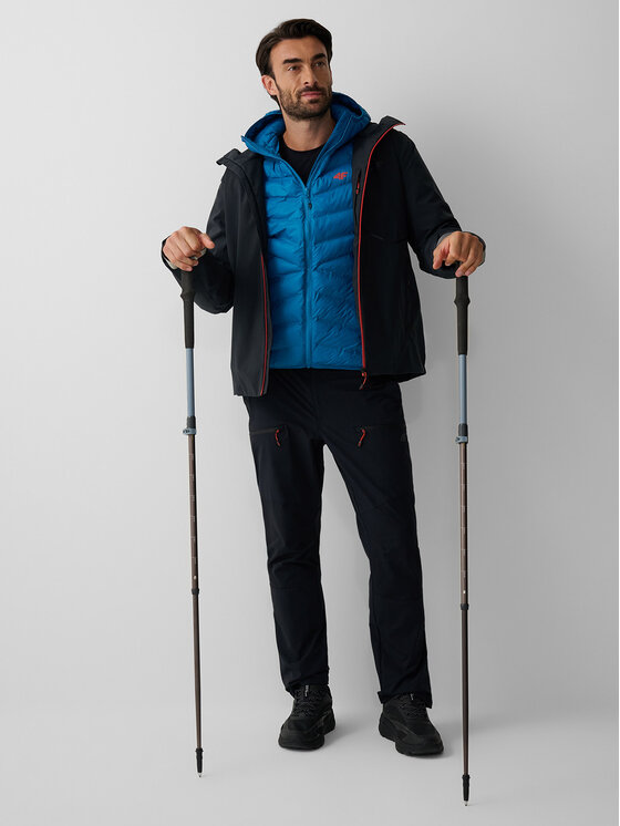 4F 4F Kurtka outdoor TREKKING Czarny Regular Fit