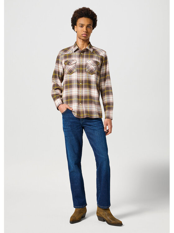 Wrangler Wrangler Camicia WESTERN SHIRT 112357247 Marrone Regular Fit