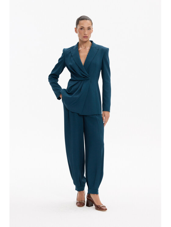 Deni Cler Milano Deni Cler Milano Spodnie materiałowe W-DC-5272-F5-F2-52-1 Zielony Loose Leg
