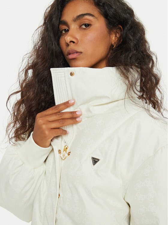 Guess Guess Zimné bundy V4BL01 WGLW2 Écru Regular Fit