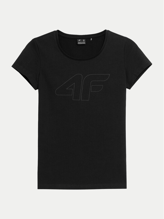 4F 4F T-shirt 4FWMM00TTSHF1846 Crna Slim Fit