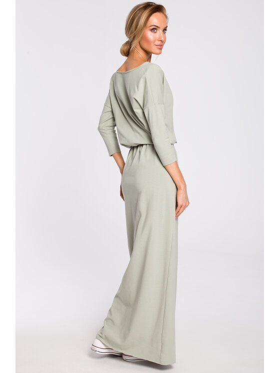 Made of Emotion Made of Emotion Sukienka codzienna M435 Zielony Long Fit