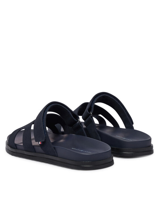 Tommy Hilfiger Tommy Hilfiger Klapki Adjustable Premium Suede FM0FM05774 Granatowy