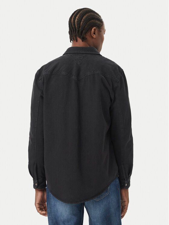 Tommy Jeans Tommy Jeans džínsová košeľa Washed Western DM0DM23518 Čierna Regular Fit