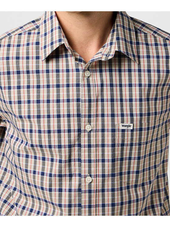 Wrangler Wrangler Koszula 112371553 Beżowy Regular Fit