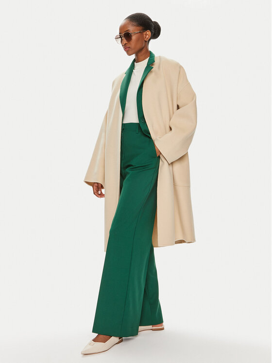 Weekend Max Mara Weekend Max Mara Palton de lână Eris 2425016011 Bej Oversize