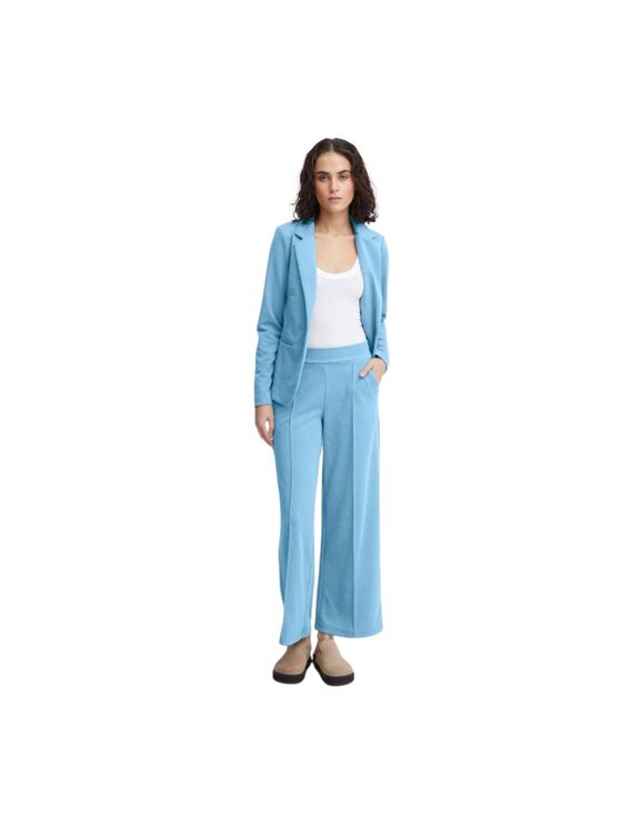 ICHI ICHI Παντελόνι γυναικείο Pantalone ihkate piquet pa3 Μπλε Regular Fit