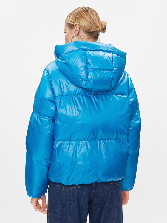 Tommy Hilfiger Tommy Hilfiger Kurtka puchowa New York Gloss WW0WW40836 Niebieski Relaxed Fit