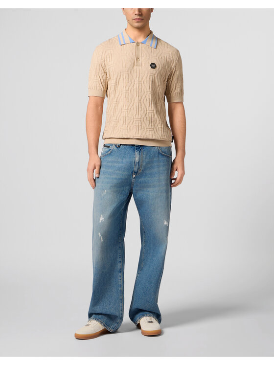 PHILIPP PLEIN PHILIPP PLEIN Polo 30018 Beige Regular Fit
