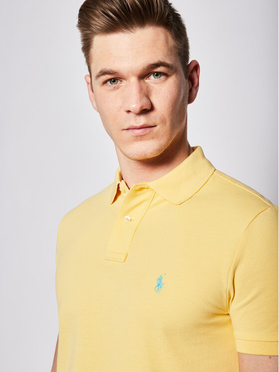 Polo Ralph Lauren Polo Ralph Lauren Polo särk Core Replen 710782592 Kollane Custom Slim Fit