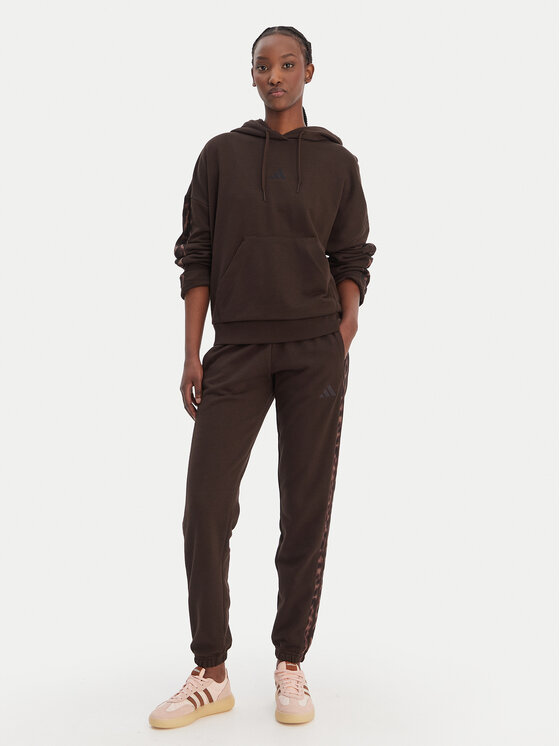 adidas adidas Суитшърт Seasonal Essentials Leopard Print KA4683 Кафяв Loose Fit