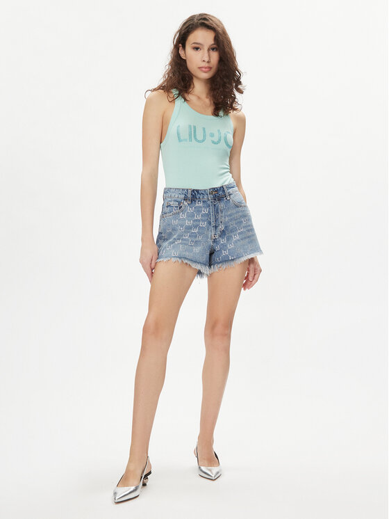 Liu Jo Liu Jo Top MA4327 J4695 Zielony Slim Fit
