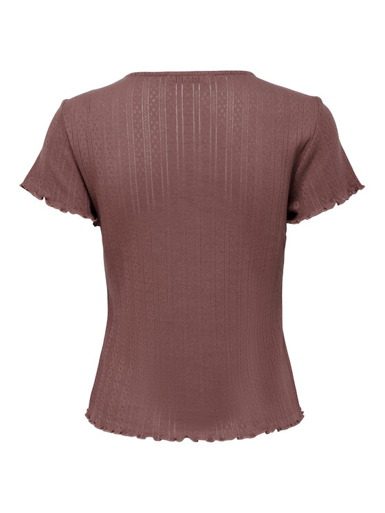 ONLY ONLY Тишърт Carlotta 15256154 Розов Tight Fit