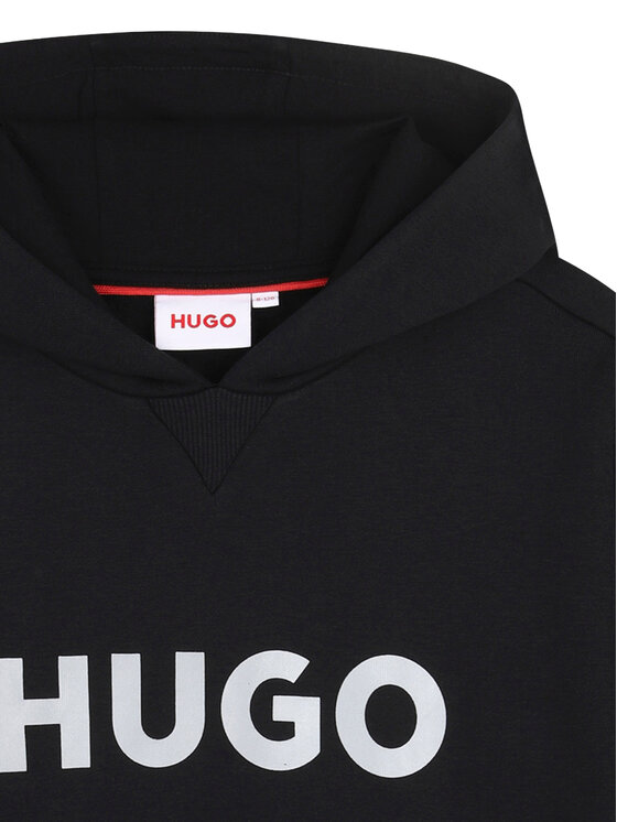 HUGO HUGO Majica dugih rukava G01007 D Crna Regular Fit