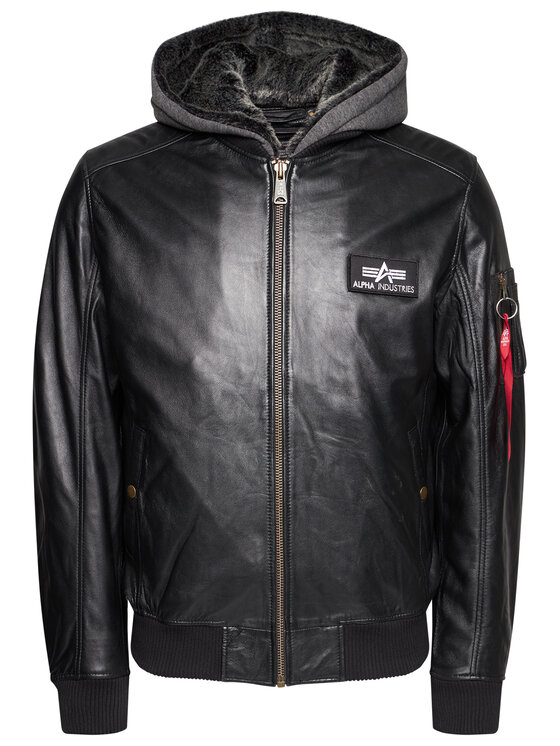 Alpha Industries Alpha Industries Geacă de piele Ma-1 D-Tec 193129 Negru Regular Fit