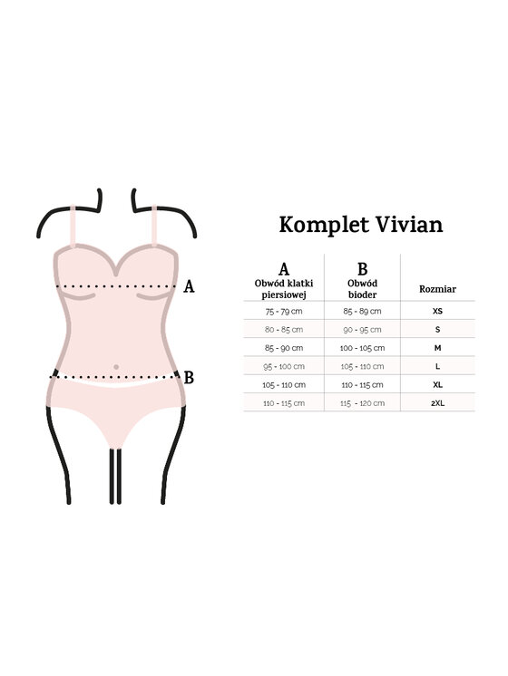 DKaren Lingerie DKaren Lingerie Komplet bielizny Vivian Czarny Classic Fit
