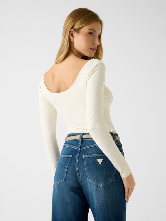Guess Guess Блуза W6RP46 KA660 Екрю Regular Fit