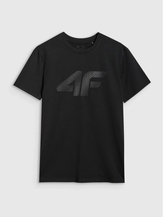 4F 4F Tričko 4FWMM00TTSHM2257-20S Čierna Regular Fit