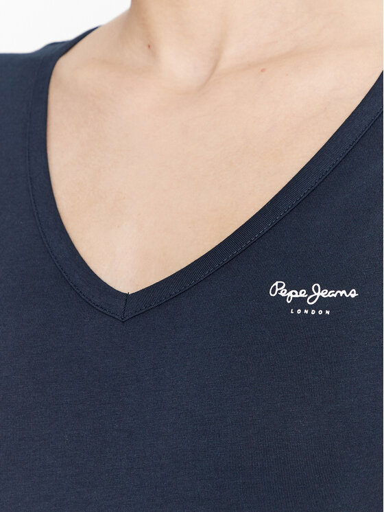 Pepe Jeans Pepe Jeans Marškinėliai Corine PL505305 Tamsiai mėlyna Regular Fit