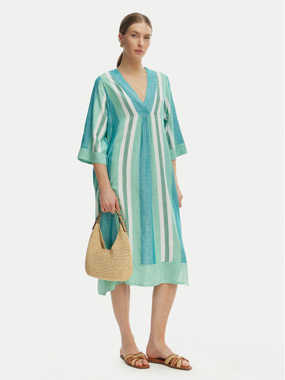 Iconique Iconique Strandkleid Kim IC26-053 Grün Relaxed Fit