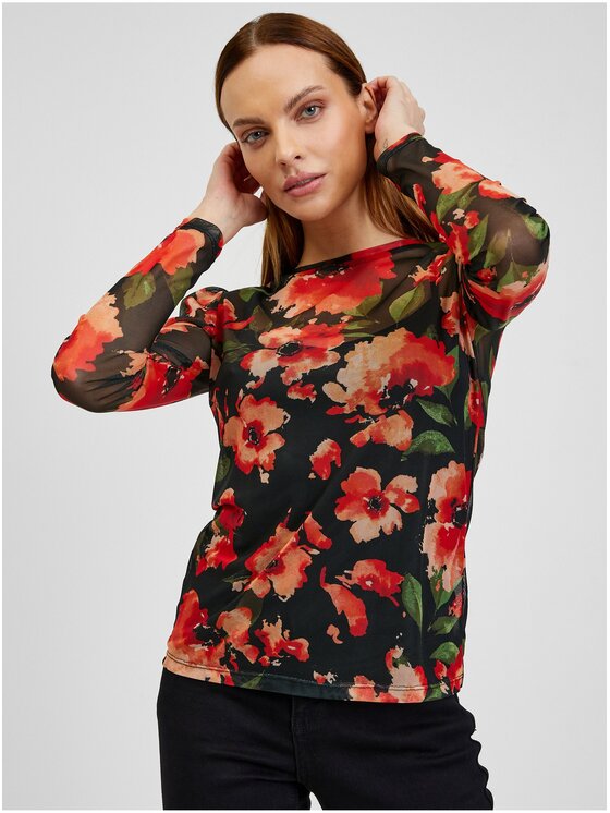 Orsay Orsay T-Shirt 111012-660000__M Czarny Regular Fit