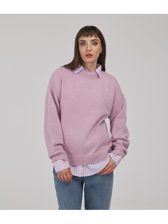 Lee Cooper Lee Cooper Sweter AIDA Fioletowy jasny Regular Fit
