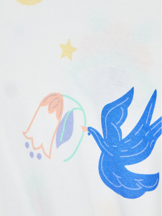Champion Champion T-Shirt All-Over Colourful Print 404400 Λευκό Custom Fit