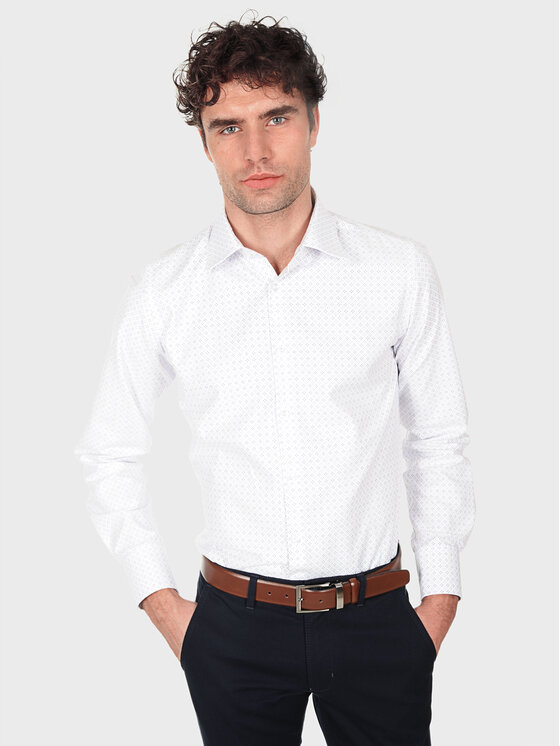 Evenemen Evenemen Koszula STAMPA K60081 Biały Slim Fit