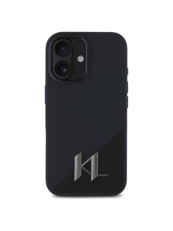 KARL LAGERFELD KARL LAGERFELD Etui na telefon Silicone Shadow Metal Initial Czarny