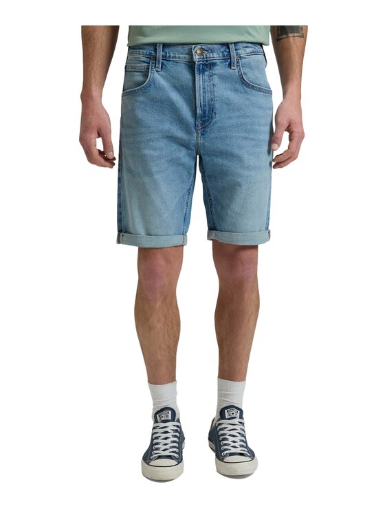 Lee Lee Szorty jeansowe 112376920 Niebieski Regular Fit