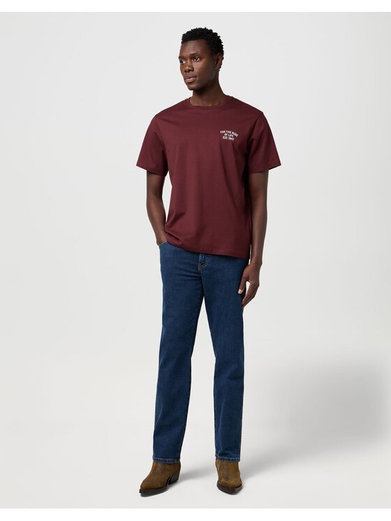 Wrangler Wrangler T-Shirt GRAPHIC TEE Brązowy Relaxed Fit