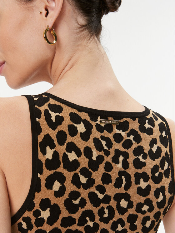 MICHAEL Michael Kors MICHAEL Michael Kors Плетена рокля MF381Q19NT Бежов Slim Fit