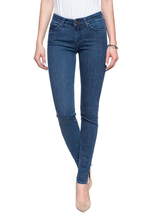 Lee Lee Jeansy L526MHGT Granatowy Skinny Fit