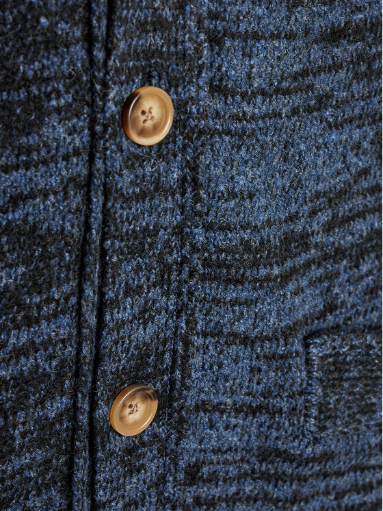 INDICODE INDICODE Kardigan Akille 35-723 Granatowy Regular Fit