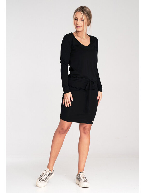FIGL FIGL Vestito da giorno M1049 Nero Casual Fit