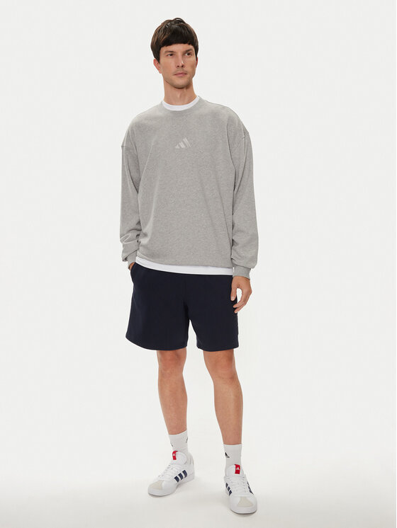 adidas adidas Majica dugih rukava ALL SZN French Terry IY4151 Siva Loose Fit
