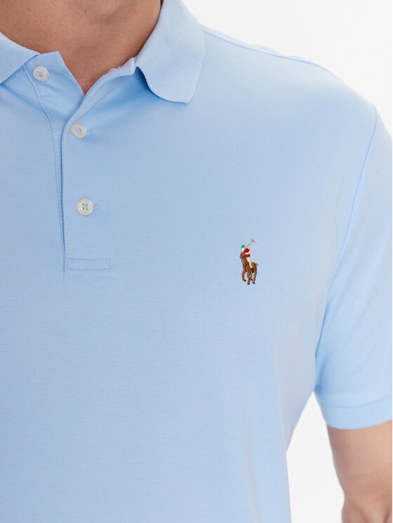 Polo Ralph Lauren Polo Ralph Lauren Polo majica 710713130005 Modra Slim Fit