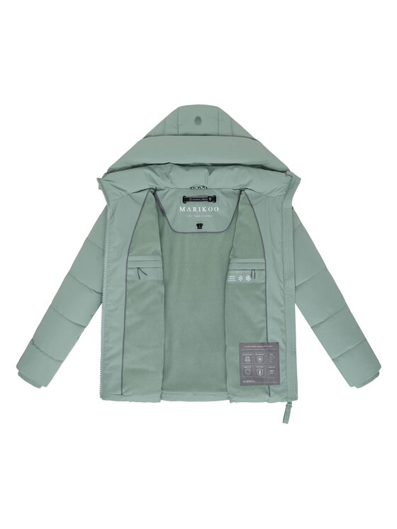Marikoo Marikoo Kurtka zimowa Kuschelnasee Zielony Regular Fit