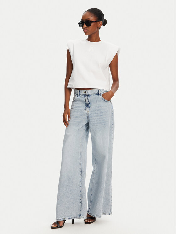 Patrizia Pepe Patrizia Pepe Džínsy 2P1697/D070-CA61 Modrá Wide Leg