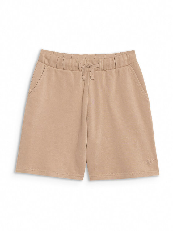 4F 4F Szorty sportowe BASIC+ Beżowy Oversize