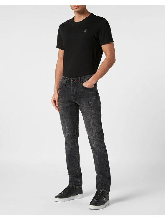 PHILIPP PLEIN PHILIPP PLEIN Jeansy 18935 Šedá Straight Leg