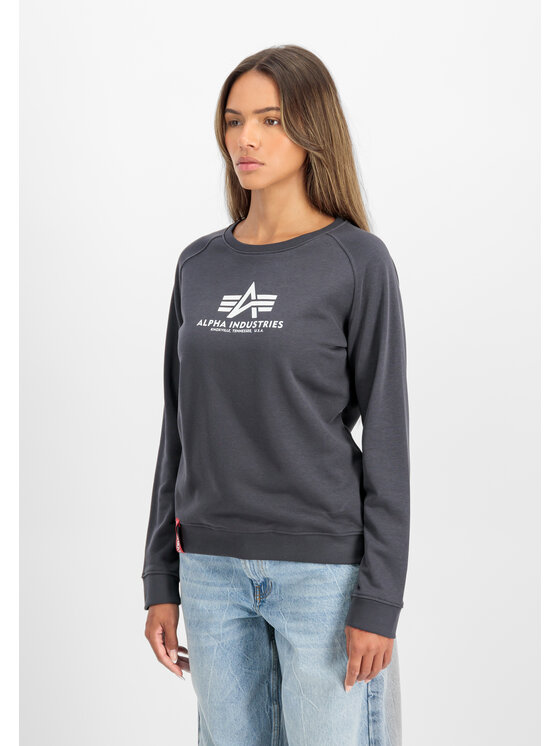 Alpha Industries Alpha Industries Bluza New Basic Sweatshirt Women Szary Regular Fit