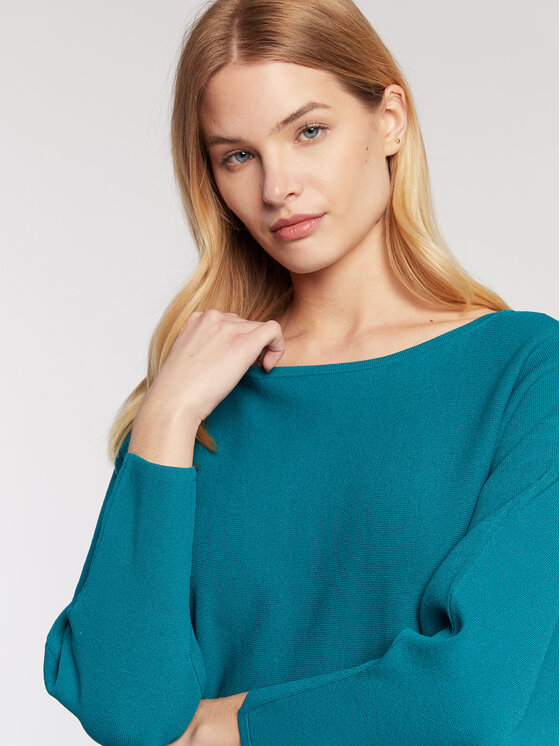 Sisley Sisley Úpletové šaty 11APMV004 Tyrkysová Regular Fit