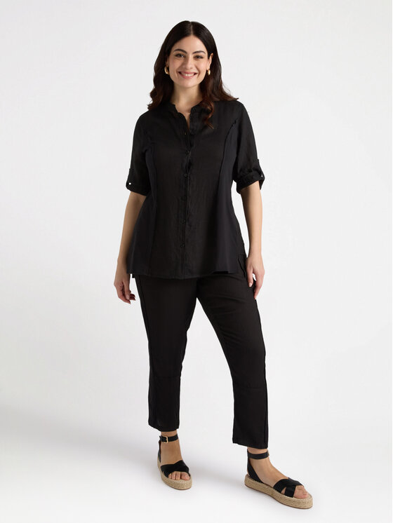 Fiorella Rubino Fiorella Rubino Spodnie materiałowe P121T004816N033 Czarny Regular Fit